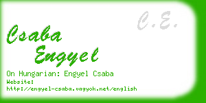 csaba engyel business card